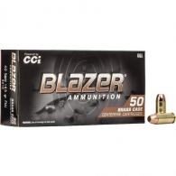 CCI Blazer Brass Pistol Ammo 40 S&W 165 gr. FMJ Flat Nose 50 rd. - 5210