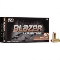 CCI Blazer Brass Pistol Ammo 40 S&W 180 gr. FMJ Flat Nose 50 rd. - 5220