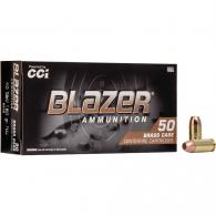 CCI Blazer Brass Pistol Ammo 40 S&W 180 gr. FMJ Flat Nose 50 rd. - 5220