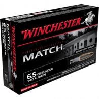 Winchester Match Rifle Ammo 6.5 Creedmoor 140 gr. MatchKing BTHP 20 rd. - S65CM