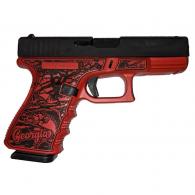 GLOCK G19 GEN5 9MM FXD W/FRONT SERRATIONS 15RD-Georgia Red - PA195S203GARD