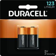 Duracell Lithium Batteries CR123 2 pk. - 41333212104