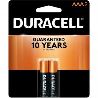 Duracell Coppertop Batteries AAA 2 pk. - 41333224015
