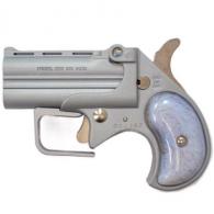 OWF Short Bore Derringer 380acp Satin w/Blue Pearl Grips w/Guardian Package - SBG380SPOWF OWF Short Bore Derringer 380acp Satin w/Blue Pearl Grips w/Guardian Package - SBG380SPOWF