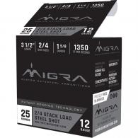 Migra Staxd Roundgun Ammo 12 ga. 3.5 in. 1.58 oz. 2-4 Round 25 rd. - M-12LS2-4 Migra Staxd Roundgun Ammo 12 ga. 3.5 in. 1.58 oz. 2-4 Round 25 rd. - M-12LS2-4