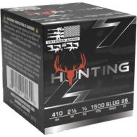 Veteran Ammo Hunting Slug 410 ga. 2.5 in. 1/4 oz. Rifled Slug 25 rd. - VETSS-410G-SLUG