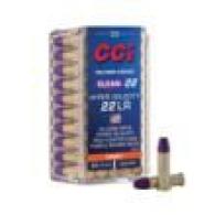 CCI .22 LR HYPER VELOCITY CLEAN -22 PURPLE 31GR LN AMMO 50RD CCI .22 LR HYPER VELOCITY CLEAN -22 PURPLE 31GR LN AMMO 50RD