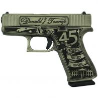 GLOCK 43X FS 9MM PISTOL Trump 2024 Crush Silv Distress black - UX4350201T24