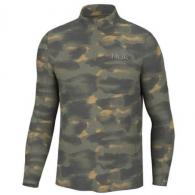 Huk Camden Coldfront 1/4 Zip Long Sleeve Shirt Camden Moss Medium - ATH1200582316M