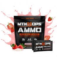 MTN OPS Ammo Whey Protein Meal Replacement Strawberry Trail Pack 20 ct. - 3106430320