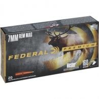 Federal Premium Pointed Soft Point 7mm Rem Mag Ammo 160 gr. 20 Rounds Box - P7RF