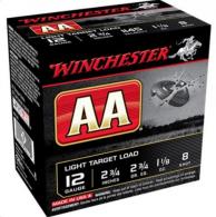 12 GA 2-3/4" #8 AA LIGHT TARGET 1-1/8 OZ AA RD/Box 25-RD - AA128