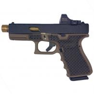 Glock 19 Gen 3 Custom "Threaded Gold Barrel Tarpon" 9mm Semi-Auto Pistol - PI1950203BBTB Glock 19 Gen 3 Custom "Threaded Gold Barrel Tarpon" 9mm Semi-Auto Pistol - PI1950203BBTB