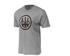 Beretta Trident Logo Short Sleeve T-Shirt Stone Heather Small - TS228T1890096BS