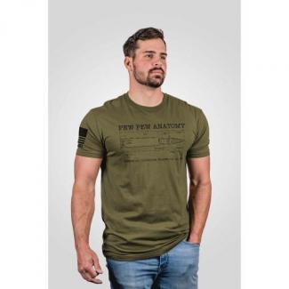Nine Line Pew Pew Anatomy Short Sleeve Shirt Military Green 3XL