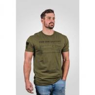 Nine Line Pew Pew Anatomy Military Green T-Shirt Medium