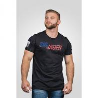 Nine Line Sig Sauer USA Flag Short Sleeve Shirt Black 2XL