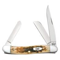 Case & Sons Cutlery 6318 Stainless Steel Amber Medium Stockman - 00042 Case & Sons Cutlery 6318 Stainless Steel Amber Medium Stockman - 00042