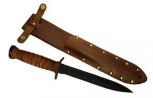 Ontario Mark II Fixed 6.75 in Black Blade Leather Handle - 8155