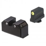 Night Fision Stealth Night Sight Set For Glock 17 19 34 Ylw Black - GLK-001-330-353