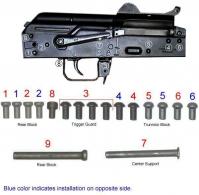 Arsenal Complete Bulgarian Rivet Set for Stamped Receiver with Side Folding - RV-1BFS Arsenal Complete Bulgarian Rivet Set for Stamped Receiver with Side Folding - RV-1BFS