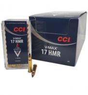 CCI Rimfire V-MAX Ammo, .17 HMR, 17 Grain, 50 Rounds - 0049 CCI Rimfire V-MAX Ammo, .17 HMR, 17 Grain, 50 Rounds - 0049