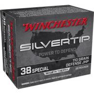 Winchester Silvertip 38 Special Ammunition 110gr 20rd - W38ST
