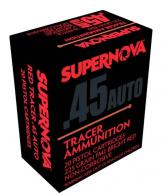 SUPERNOVA AMMUNITION AMO 45 AUTO 225GR FMJ RED TRACER 20RD ( 10 BOXES PER CASE )