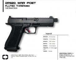 Shadow Systems Shadow Systems DR920 War Poet 9mm 5" 17rd Pistol TB 9mm SS-2075 - SS2075S