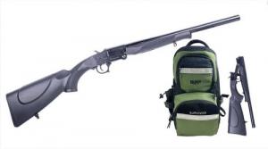 American Tactical Nomad SGS 20 GA 18.5" Single Round Black W/ Green RUKX Gear Survivor Backpack - ATIG20NMDSURG