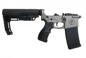 FosTech FLITE Elite Complete AR-15 Lower Receiver - Tungsten | MFT Buttstock | Fostech SABRE Grip