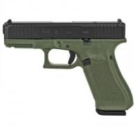 Glock 45 Gen 5  9mm, 4.0" Barrel, Front Serrations, 3x17rd Mags, Battlefield Green Frame - 764503061745