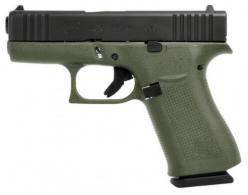 Glock 43X 9mm, 3.6" Barrel, Fixed Sights, 2x10rd Mags, Battlefield Green Frame - 764503061752 Glock 43X 9mm, 3.6" Barrel, Fixed Sights, 2x10rd Mags, Battlefield Green Frame - 764503061752