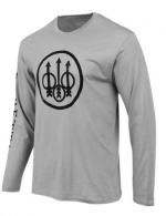 Beretta Trident Logo LS T-Shirt Stone Heather 3XLarge - TS229T1890096BXXXL