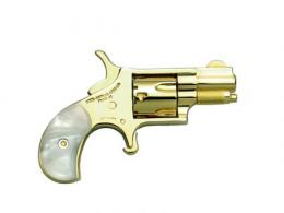 North American Arms Gold Plated Mini Revolver, .22 S, 1.13" Barrel, Gold with Pearl Grips, 5 Rounds - NAA-22S-GE North American Arms Gold Plated Mini Revolver, .22 S, 1.13" Barrel, Gold with Pearl Grips, 5 Rounds - NAA-22S-GE