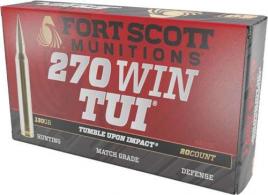 FORT SCOTT MUNITIONS LEAD FREE RIFLE AMO 270 WIN 123GR TUI BRASS CASE 20-RD ( 10 BOX PER CASE ) FORT SCOTT MUNITIONS LEAD FREE RIFLE AMO 270 WIN 123GR TUI BRASS CASE 20-RD ( 10 BOX PER CASE )