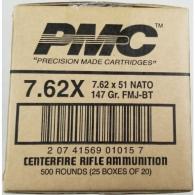 PMC 7.62NATO Rifle Ammo - 147 Grain | FMJ-BT | 500rd Case - X-TAC