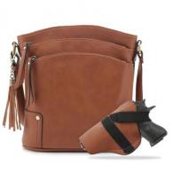 Jessie & James Robin Concealed Carry Lock and Key Crossbody - Tan