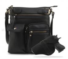 Jessie & James Shelby Concealed Carry Lock and Key Crossbody - Black