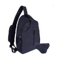 Jessie & James Kyle Minimalist Sling Shoulder Concealed Backpack - Navy