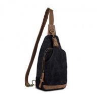 Jessie & James Glacier Canvas Sling Shoulder Concealed Backpack - Black