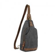 Jessie & James Glacier Canvas Sling Shoulder Concealed Backpack - Grey - SMC52093