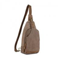 Jessie & James Glacier Canvas Sling Shoulder Concealed Backpack - Khaki - SMC52093