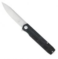 COBRATEC KUZIO SDE FLIP KNIFE BLACK G10 3.25" DROP NON SERR. - COBRCTKUZIOBLKDNS
