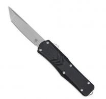 CobraTec Large FS-X Generation 2 Tanto Non Serrated Double Action OTF Knife Black - LBLKFS-XGEN2TNS