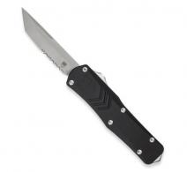 CobraTec Small FS-X Generation 2 Double Action Tanto Serrated OTF Knife Black - SBLKFS-XGEN2TS