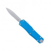 CobraTec Small FS-X Generation 3 Double Action Dagger 2 Side Serrated OTF Knife Blue - SBLUFS-XGEN3DAG2SS