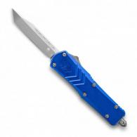 CobraTec Knives FS-X Blue OTF Knife - 2.75" P - SBLUFS-XSTNS