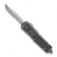 CobraTec FS-X OTF Knife Gray - 2.75" Serrated Tanto Blade - SGRYFS-XSTS