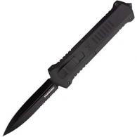Tekto A4 Humvee OTF Black Aluminum Handle Black Double Edge Dagger Blade - A4RT6BKD2BK3A1
